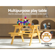 Load image into Gallery viewer, Keezi Kids Outdoor Table and Chairs Picnic Bench Seat Children Wooden Indoor
