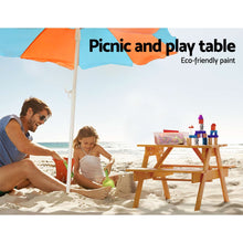 Load image into Gallery viewer, Keezi Kids Outdoor Table and Chairs Picnic Bench Seat Umbrella Children Wooden
