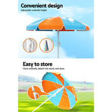 Load image into Gallery viewer, Keezi Kids Outdoor Table and Chairs Picnic Bench Seat Umbrella Children Wooden
