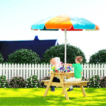 Load image into Gallery viewer, Keezi Kids Outdoor Table and Chairs Picnic Bench Seat Umbrella Children Wooden
