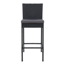 Load image into Gallery viewer, Gardeon Set of 4 Outdoor Bar Stools Wicker Black
