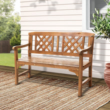 Load image into Gallery viewer, Gardeon Wooden Garden Bench 2 Seat Patio Furniture Timber Outdoor Lounge Chair Natural
