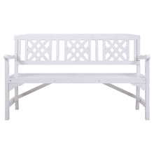 Load image into Gallery viewer, Gardeon Wooden Garden Bench 3 Seat Patio Furniture Timber Outdoor Lounge Chair White
