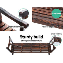 Load image into Gallery viewer, Gardeon Wooden Garden Bench Chair Natural Outdoor Furniture Décor Patio Deck 3 Seater
