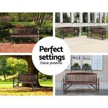 Load image into Gallery viewer, Gardeon Wooden Garden Bench Chair Natural Outdoor Furniture Décor Patio Deck 3 Seater
