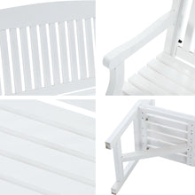 Load image into Gallery viewer, Gardeon Wooden Garden Bench Chair Outdoor Furniture Patio Deck 3 Seater White
