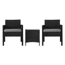 Load image into Gallery viewer, Gardeon Patio Furniture Outdoor Bistro Set Dining Chairs Setting 3 Piece Wicker

