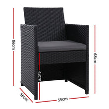 Load image into Gallery viewer, Gardeon Outdoor Chairs Dining Patio Furniture Lounge Setting Wicker Garden
