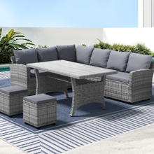 Load image into Gallery viewer, Gardeon 8 Seater Outdoor Dining Lounge Wicker Set
