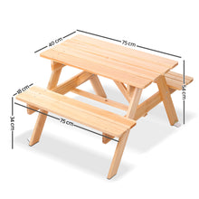 Load image into Gallery viewer, Keezi Kids Wooden Picnic Table Set with Umbrella
