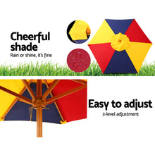 Load image into Gallery viewer, Keezi Kids Wooden Picnic Table Set with Umbrella
