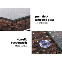 Load image into Gallery viewer, Gardeon Rattan Furniture Outdoor Lounge Setting Wicker Dining Set w/Storage Cover Brown
