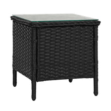 Load image into Gallery viewer, Gardeon Side Table Coffee Patio Desk Outdoor Furniture Rattan Indoor Garden Black
