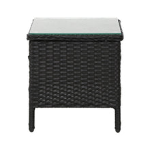 Load image into Gallery viewer, Gardeon Side Table Coffee Patio Desk Outdoor Furniture Rattan Indoor Garden Black
