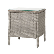 Load image into Gallery viewer, Gardeon Side Table Coffee Patio Desk Outdoor Furniture Rattan Indoor Garden Grey

