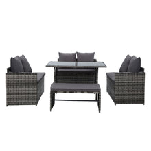 Load image into Gallery viewer, Gardeon Outdoor Furniture Dining Setting Sofa Set Lounge Wicker 8 Seater Mixed Grey
