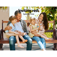 Load image into Gallery viewer, Gardeon Garden Bench Wooden Wagon Chair 3 Seat Outdoor Furniture Backyard Lounge Charcoal
