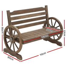 Load image into Gallery viewer, Gardeon Park Bench Wooden Wagon Chair Outdoor Garden Backyard Lounge Furniture
