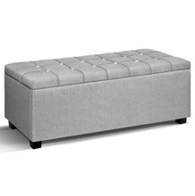Load image into Gallery viewer, Artiss Storage Ottoman Footstool Blanket Box Foot Stool Bench Toy Seat Grey
