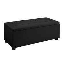 Load image into Gallery viewer, Artiss Storage Ottoman Blanket Box Black Fabric Footstool Chest Couch Seat Toy
