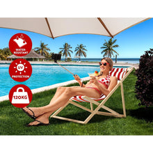 Load image into Gallery viewer, Gardeon Outdoor Furniture Sun Lounge Wooden Beach Chairs Deck Chair Folding Patio-Furniture-The White Mall
