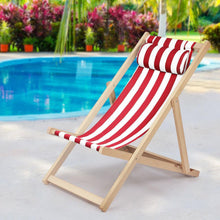 Load image into Gallery viewer, Gardeon Outdoor Furniture Sun Lounge Wooden Beach Chairs Deck Chair Folding Patio-Furniture-The White Mall
