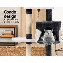 Load image into Gallery viewer, i.Pet Cat Tree 112cm Trees Scratching Post Scratcher Tower Condo House Furniture Wood
