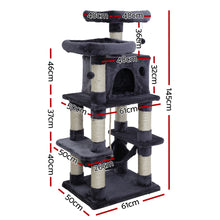 Load image into Gallery viewer, i.Pet Cat Tree Trees Scratching Post Scratcher Tower Condo House Furniture Wood
