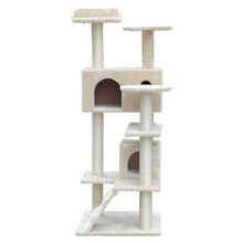 Load image into Gallery viewer, i.Pet Cat Tree 134cm Trees Scratching Post Scratcher Tower Condo House Furniture Wood Beige
