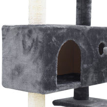 Load image into Gallery viewer, i.Pet Cat Tree 134cm Trees Scratching Post Scratcher Tower Condo House Furniture Wood Grey
