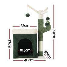 Load image into Gallery viewer, i.Pet Cat Tree Tower Scratching Post Scratcher Wood Condo Bed House Toys 70cm
