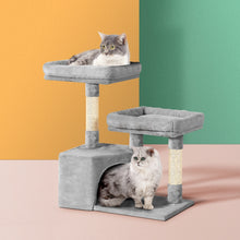 Load image into Gallery viewer, i.Pet Cat Tree Tower Scratching Post Scratcher Wood Condo House Bed Trees 69cm
