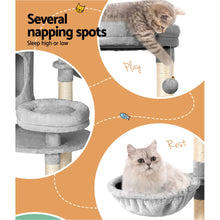 Load image into Gallery viewer, i.Pet Cat Tree Tower Scratching Post Scratcher Wood Condo House Toys Bed 123cm
