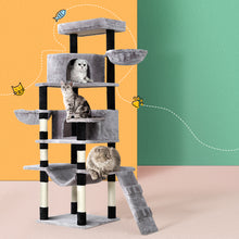 Load image into Gallery viewer, i.Pet Cat Tree Tower Scratching Post Scratcher Wood Condo House Play Bed 161cm
