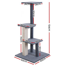 Load image into Gallery viewer, i.Pet Cat Tree 124cm Trees Scratching Post Scratcher Tower Condo House Furniture Wood Steps
