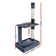Load image into Gallery viewer, i.Pet Cat Tree Scratching Post Scratcher Tower Condo House Grey 102cm
