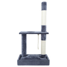 Load image into Gallery viewer, i.Pet Cat Tree Scratching Post Scratcher Tower Condo House Grey 102cm
