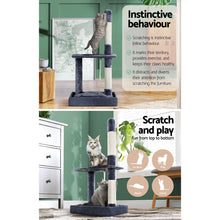 Load image into Gallery viewer, i.Pet Cat Tree Scratching Post Scratcher Tower Condo House Grey 102cm
