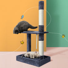 Load image into Gallery viewer, i.Pet Cat Tree Scratching Post Scratcher Tower Condo House Grey 102cm
