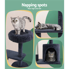 Load image into Gallery viewer, i.Pet Cat Tree Scratching Post Scratcher Tower Condo House Grey 94cm
