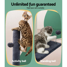 Load image into Gallery viewer, i.Pet Cat Tree Scratching Post Scratcher Tower Condo House Hanging toys Grey 105cm
