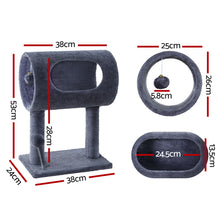 Load image into Gallery viewer, i.Pet Cat Tree Scratching Post Scratcher Tower Condo House Grey 53cm
