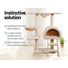 Load image into Gallery viewer, i.Pet Cat Tree Trees Scratching Post Scratcher Condo Tower House Bed Beige 100cm

