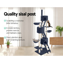 Load image into Gallery viewer, i.Pet Cat Tree Trees Scratching Post Scratcher Tower Condo House Grey 244cm
