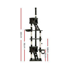 Load image into Gallery viewer, i.Pet Cat Tree 260cm Trees Scratching Post Scratcher Tower Condo House Furniture Wood
