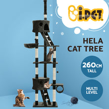 Load image into Gallery viewer, i.Pet Cat Tree 260cm Trees Scratching Post Scratcher Tower Condo House Furniture Wood
