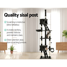 Load image into Gallery viewer, i.Pet Cat Tree 260cm Trees Scratching Post Scratcher Tower Condo House Furniture Wood

