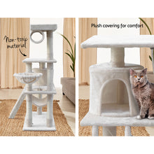 Load image into Gallery viewer, i.Pet Cat Tree 141cm Trees Scratching Post Scratcher Tower Condo House Furniture Wood Beige
