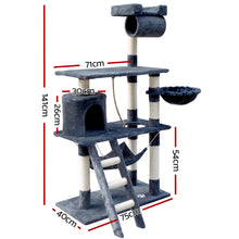 Load image into Gallery viewer, i.Pet Cat Tree 141cm Trees Scratching Post Scratcher Tower Condo House Furniture Wood
