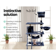 Load image into Gallery viewer, i.Pet Cat Tree 141cm Trees Scratching Post Scratcher Tower Condo House Furniture Wood
